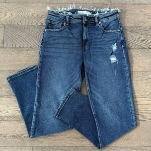 KanCan Distressed Frayed Waist Frayed Hem Skinny Jeans